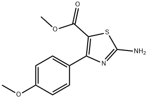 METHYL 2-AMINO-4-(4-METHOXYPHENYL)THIAZOLE-5-CARBOXYLATE 结构式