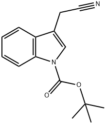 N-BOC-吲哚-3-乙腈 结构式