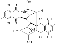 Rugulosin, 8,8'-dihydroxy-, (1S,1'S,2R,2'R,3S,3'S,9aR,9'aR)-