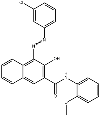 4-[(3-CHLOROPHENYL)AZO]-3-HYDROXY-N-(2-METHOXYPHENYL)NAPHTHALENE-2-CARBOXAMIDE 结构式