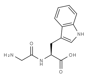 甘氨酰-DL-色氨酸 结构式