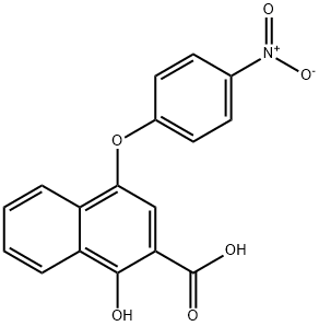 1-羟基-4-(4-硝基苯氧基)-2-萘甲酸 结构式