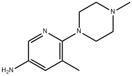 5-METHYL-6-(4-METHYLPIPERAZIN-1-YL)-3-PYRIDINAMINE 结构式