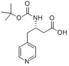 (S)-BOC-4-(4-吡啶)-Β-高丙氨酸 结构式