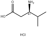 (3R)-3-氨基-4-甲基戊酸盐酸盐 结构式