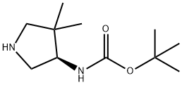 (R)-3-(4,4-二甲基比咯)-氨基甲酸叔丁酯 结构式