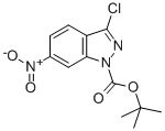 1H-INDAZOLE-1-CARBOXYLIC ACID, 3-CHLORO-6-NITRO-, 1,1-DIMETHYLETHYL ESTER 结构式