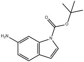 6-氨基吲哚-1-甲酸叔丁酯 结构式