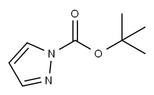 1H-吡唑-1-羧酸叔丁酯 结构式