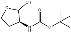 Carbamic acid, [(3S)-tetrahydro-2-hydroxy-3-furanyl]-, 1,1-dimethylethyl ester 结构式