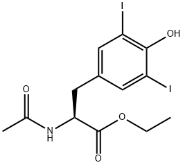N-乙酰基-3,5-二碘-L-酪氨酸乙酯 结构式