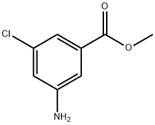 3-氨基-5-氯苯甲酸甲酯 结构式