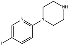 1-(5-碘-2-吡啶基)哌嗪 结构式