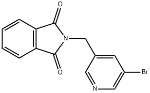 2-((5-溴吡啶-3-基)甲基)异吲哚啉-1,3-二酮 结构式