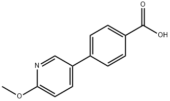 4-(6-甲氧基吡啶-3-基)苯甲酸 结构式