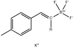 4-甲基-~-苯乙烯三氟硼酸钾 结构式