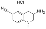 3-AMINO-1,2,3,4-TETRAHYDROQUINOLINE-6-CARBONITRILE HYDROCHLORIDE 结构式