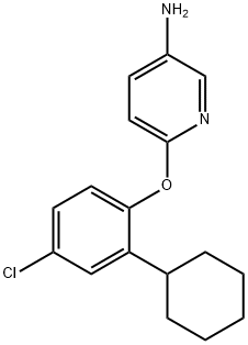 6-(4-chloro-2-cyclohexylphenoxy)pyridin-3-amine 结构式