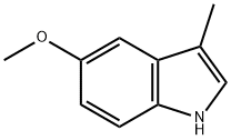 5-甲氧基-3-甲基-1H-吲哚 结构式