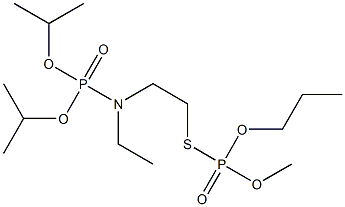 Phosphorothioic acid S-[2-[diisopropoxyphosphinyl(ethyl)amino]ethyl]O-methyl O-propyl ester 结构式