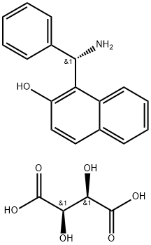 (S)-(+)-1-(ALPHA-AMINOBENZYL)-2-NAPHTHOL TARTARATE 结构式