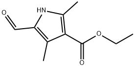 2,4-二甲基-5-醛基-1H-吡咯-3-甲酸乙酯 结构式