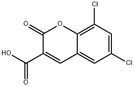 6,8-二氯-2-氧代-2H-苯并吡喃-3-羧酸 结构式