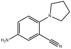 5-氨基-2-(吡咯烷-1-基)苯甲腈 结构式