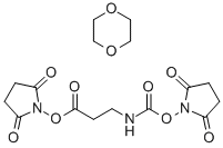 2,5-二氧代吡咯烷-1-基 3-(((((2,5-二氧代吡咯烷-1-基)氧基)甲酰基)氨基)丙酸酯 结构式