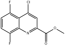 4-氯-5,8-二氟-2-喹啉羧酸甲酯 结构式