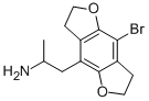 2-(8-BROMO-2,3,6,7-TETRAHYDRO-BENZO[1,2-B:4,5-B']DIFURAN-4-YL)-1-METHYL-ETHYLAMINE 结构式