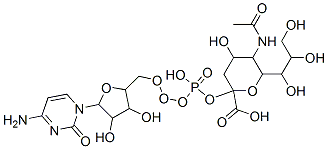 5-acetylamino-2-[[5-(4-amino-2-oxo-pyrimidin-1-yl)-3,4-dihydroxy-oxolan-2-yl]methoxy-hydroxy-phosphoryl]oxy-4-hydroxy-6-(1,2,3-trihydroxypropyl)oxane-2-carboxylic acid 结构式