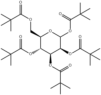 1,2,3,4,6-五-O-特戊酰-D-吡喃甘露糖 结构式