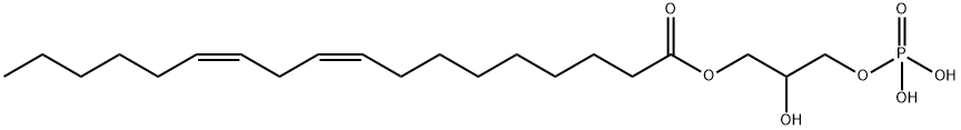 2-HYDROXY-3-(PHOSPHONOOXY)PROPYL (9Z,12Z)-OCTADECA-9,12-DIENOATE 结构式