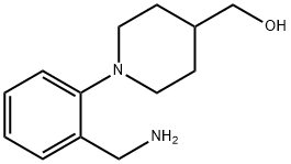 1-[2-(氨基甲基)苯基]-4-哌啶基]甲醇 结构式