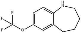 7-TRIFLUOROMETHOXY-2,3,4,5-TETRAHYDRO-1H-BENZO[B]AZEPINE HYDROCHLORIDE 结构式