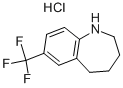 7-TRIFLUOROMETHYL-2,3,4,5-TETRAHYDRO-1H-BENZO[B]AZEPINE HYDROCHLORIDE 结构式