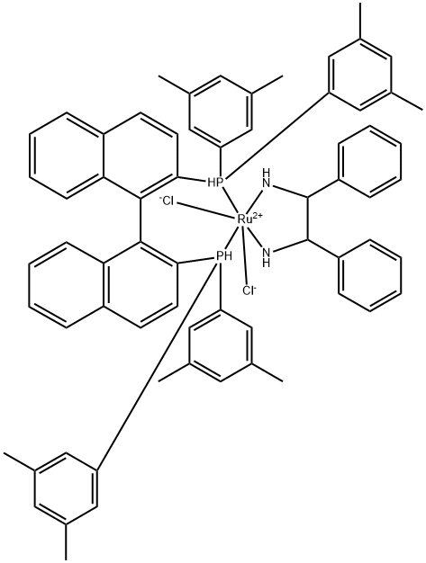 Dichloro{(R)-(+)-2,2'-bis[di(3,5-xylyl)phosphino]-1,1'-binaphthyl}[(1R,2R)-(+)-1,2-diphenylethylenediamine]ruthenium(II)RuCl2[(R)-xylbinap][(R,R)-dpen]