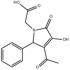 (3-乙酰基-4-羟基-5-氧-2-苯基-2,5-二氢-吡咯-1-YL)-乙酸 结构式