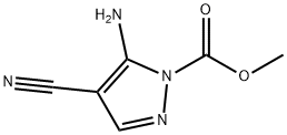 5 - 氨基- 4-氰基-1H -吡唑-1 - 羧酸甲酯 结构式