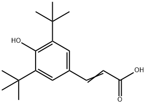 3,5-二叔丁基-4-羟基肉桂酸 结构式