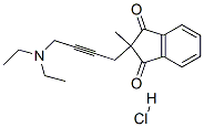 2-(4-diethylaminobut-2-ynyl)-2-methyl-indene-1,3-dione hydrochloride 结构式