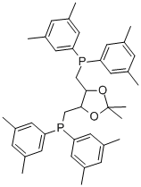 REL-(+)-[[(4R,5R)-2,2-二甲基-1,3-二氧戊环-4,5-二基]二(亚甲基)]二[二(3,5-二甲基苯基)膦] 结构式