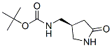 (S)-((5-氧代吡咯烷-3-基)甲基)氨基甲酸叔丁酯 结构式
