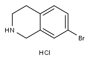7-溴-1,2,3,4-四氢异喹啉盐酸盐 结构式