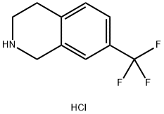 7-三氟甲基-1,2,3,4-四氢异喹啉盐酸盐 结构式