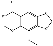 6,7-二甲氧基苯并[D][1,3]二氧戊环-5-羧酸 结构式
