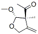 Ethanone, 1-[(2S,3S)-tetrahydro-2-methoxy-3-methyl-4-methylene-3-furanyl]- 结构式