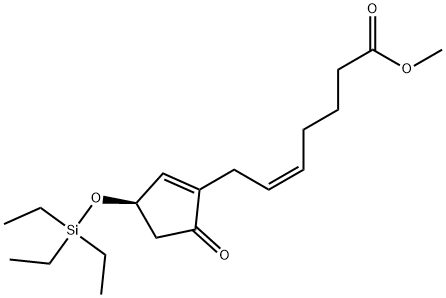 (5Z)-7-[(3R)-5-氧代-3-[(三乙基硅烷基)氧基]-1-环戊烯-1-基]-5-庚酸甲酯(...) 结构式