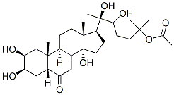 20-Hydroxyecdysone 25-acetate 结构式